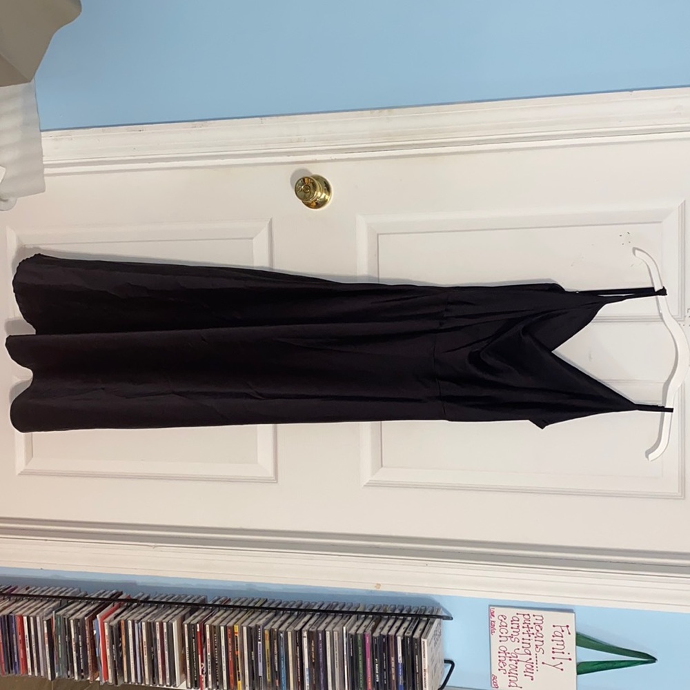 SHEIN Black Satin Dress